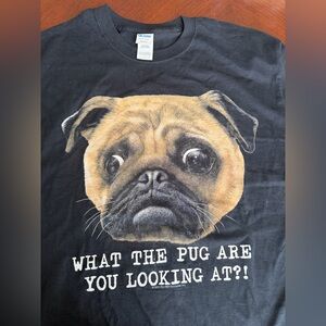 Gildan Black and Tan Pug Dog T-Shirt